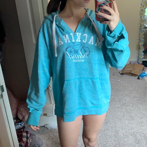 salt creek Tops - MACKINAC island sweater hoodie blue